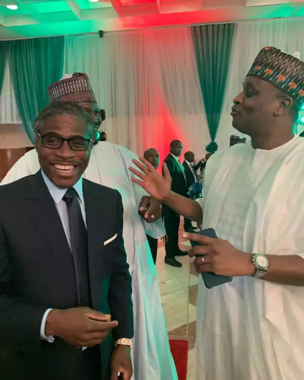 Buhari’s Son-In-Law, Ahmed Indimi Shares Fun Photo With Vice President Of Guinea